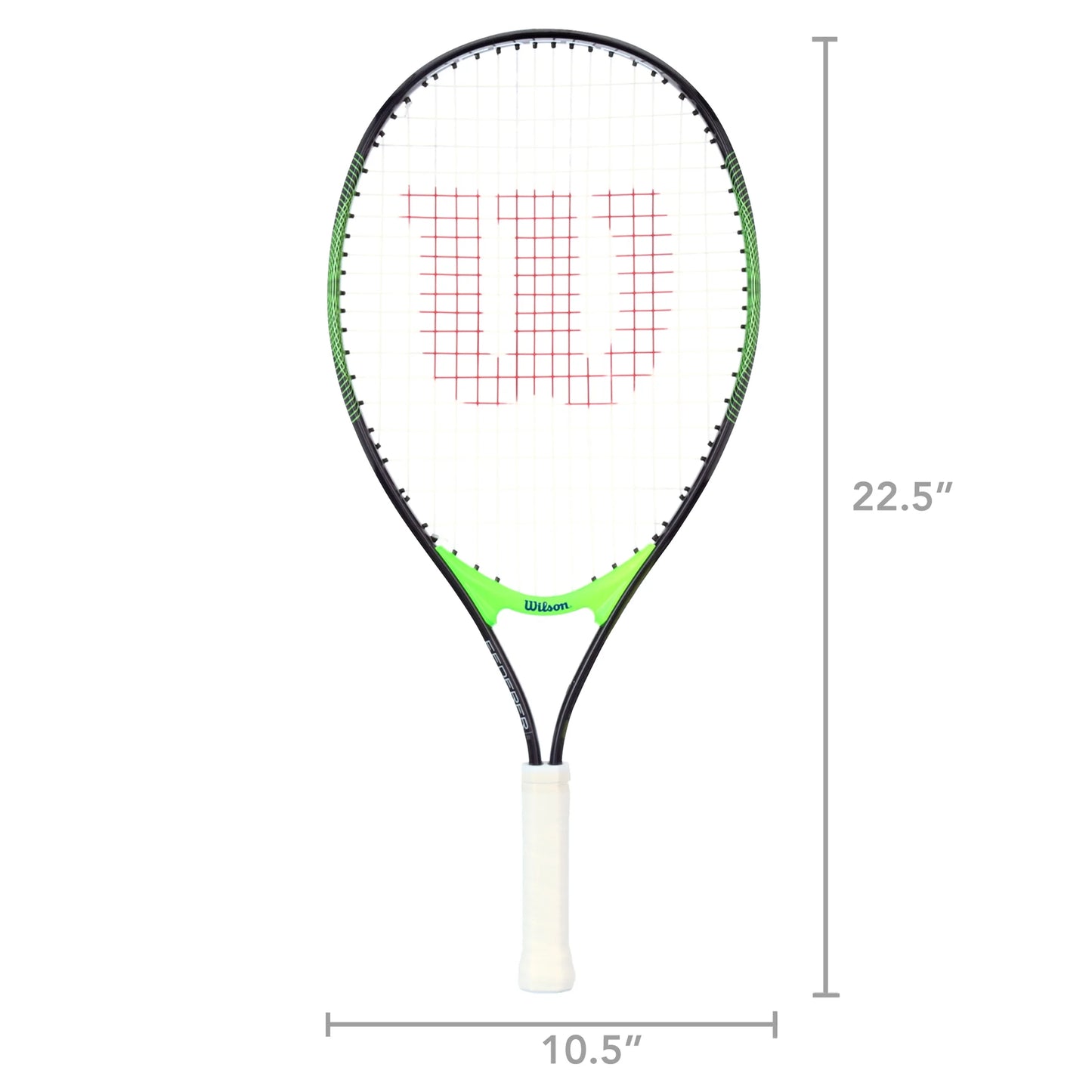 Lightweight Kids Tennis Racket, Aluminum Multicolor, 23", 7 Lb