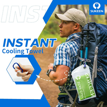 4 Pack Cooling Towels (40"X 12"), Cooling Neck Wraps, Soft Ice Towel | Lightweight,Absorb Moisture,Long Last,Mesh Breathable for Sports,Outdoors,Yoga,Tennis,Golf,Running,Gym,Camping,Campus,Travel