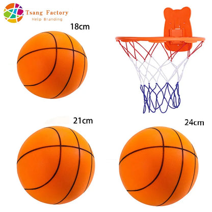 Silent Basketball High Density Soft PU Foam Squeezable Ball Indoor Mute Bouncing Basketball Quiet No Noise Children Sports Toys