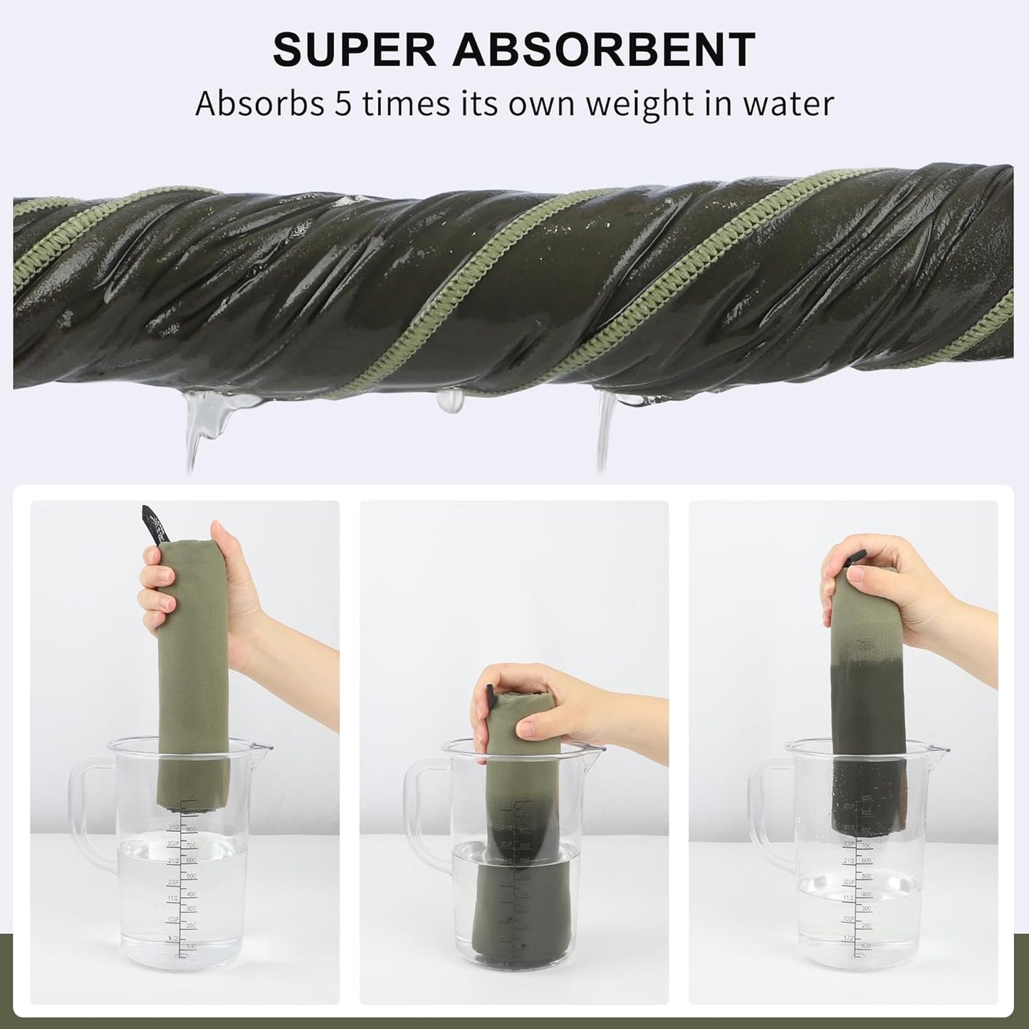 Microfiber Towel Quick Dry Camping & Travel & Gym Towel. Compact | Super Absorbent, Lightweight, Fast Drying. Suitable for Beach, Bath, Backpacking, Hiking, Swim.