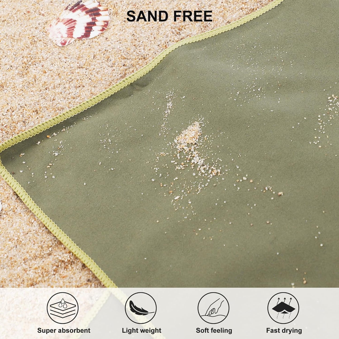 Microfiber Towel Quick Dry Camping & Travel & Gym Towel. Compact | Super Absorbent, Lightweight, Fast Drying. Suitable for Beach, Bath, Backpacking, Hiking, Swim.