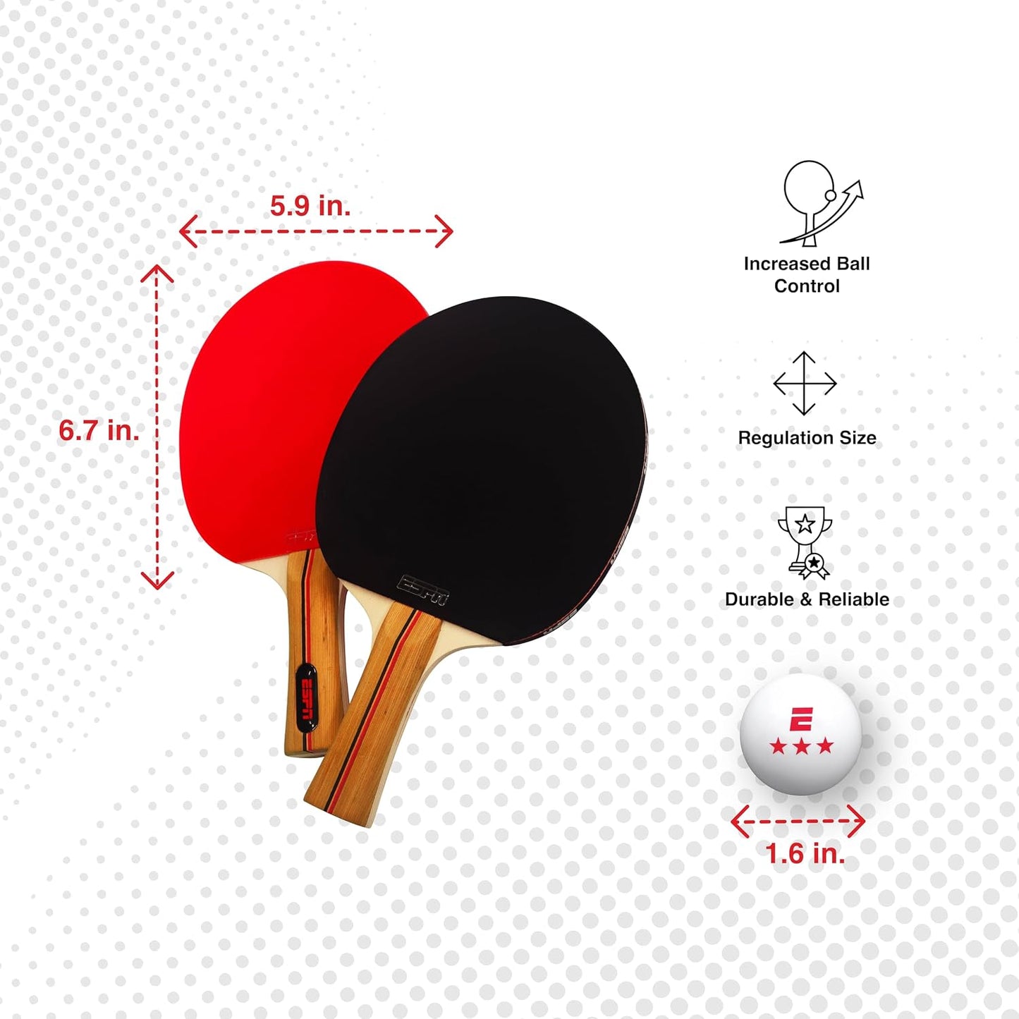 Ping Pong Set, Table Tennis Ideal for Family Games and Game Night