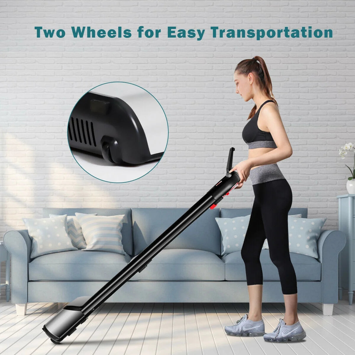 450W Ultra-Thin Electric Folding Treadmill Motorized Running Jogging Machine