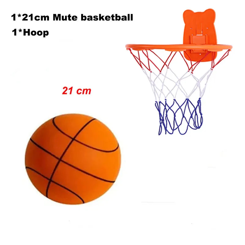 Silent Basketball High Density Soft PU Foam Squeezable Ball Indoor Mute Bouncing Basketball Quiet No Noise Children Sports Toys
