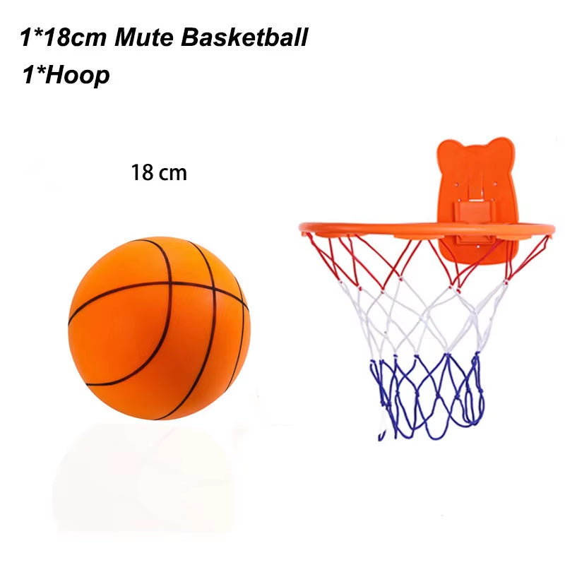 Silent Basketball High Density Soft PU Foam Squeezable Ball Indoor Mute Bouncing Basketball Quiet No Noise Children Sports Toys