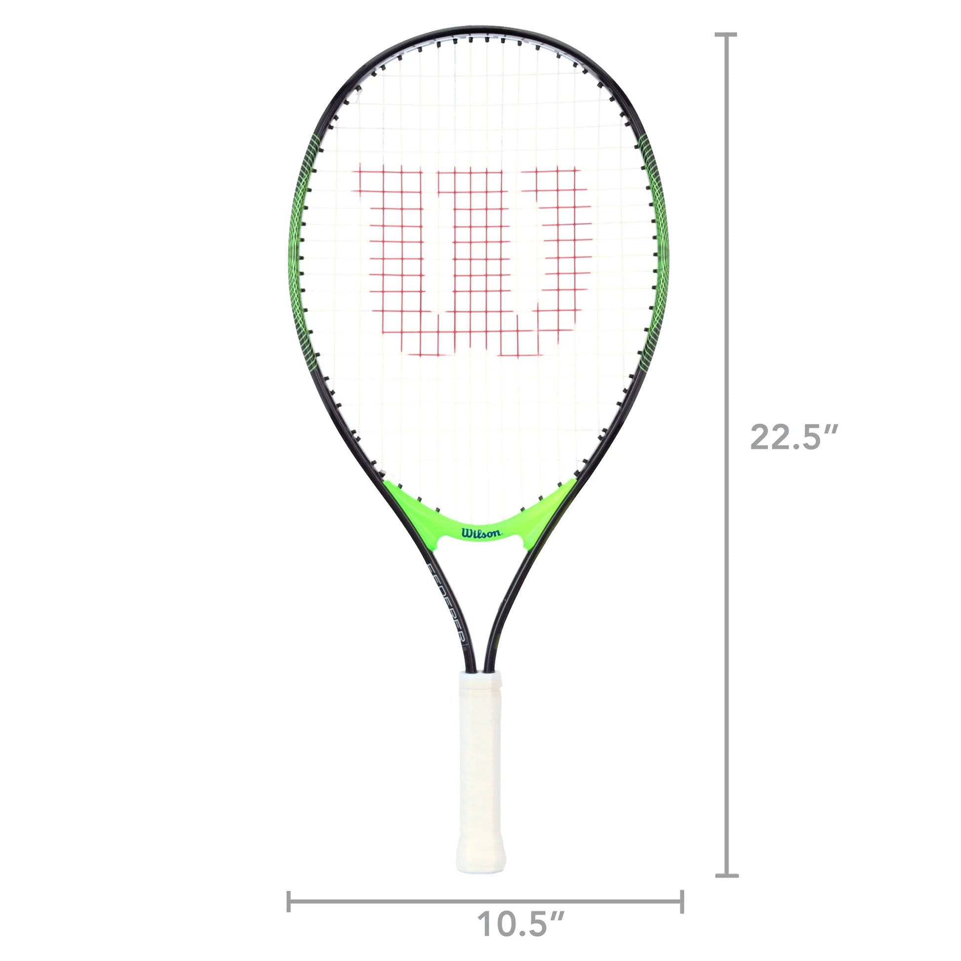 Lightweight Kids Tennis Racket, Aluminum Multicolor, 23", 7 Lb