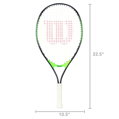 Lightweight Kids Tennis Racket, Aluminum Multicolor, 23", 7 Lb