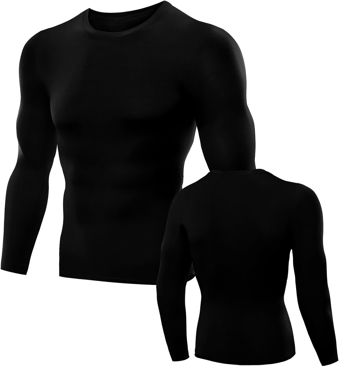 Men'S Dry Fit Running Compression Shirts 3 Pack,5021,Black,Us M,EU L